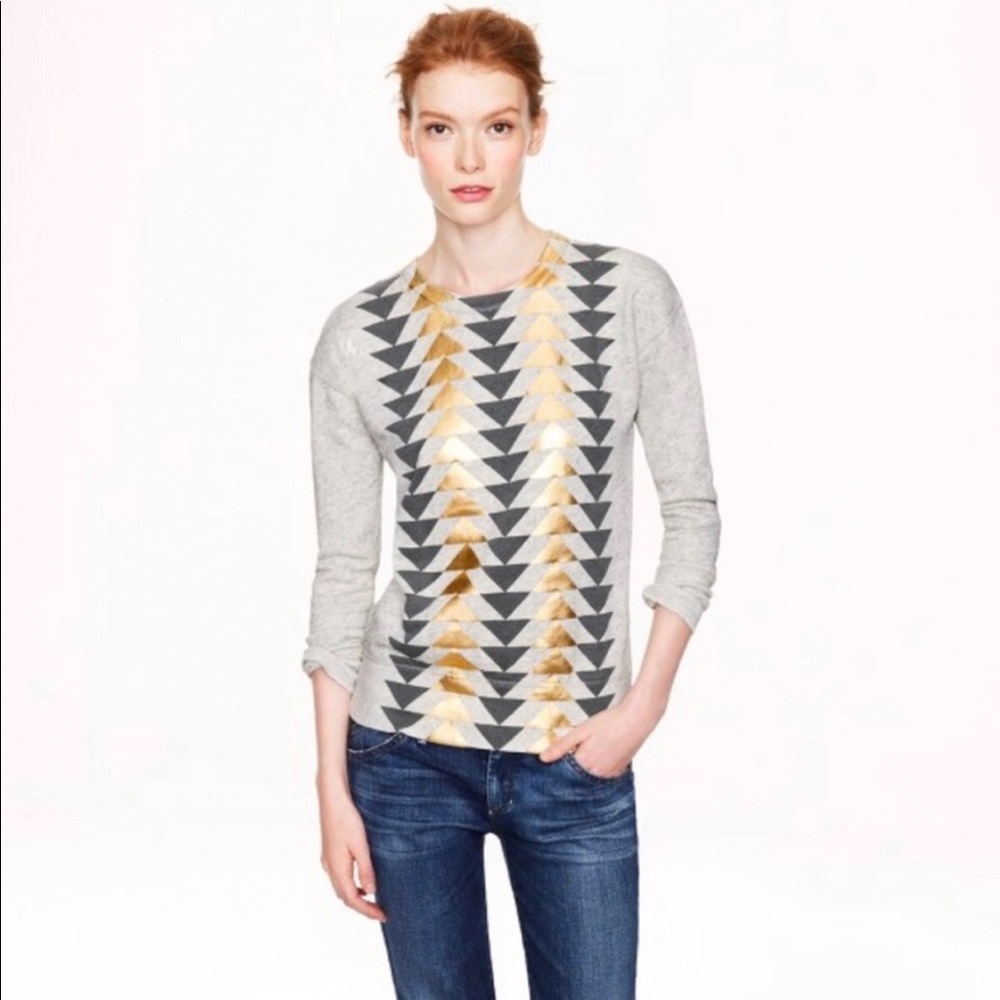 J. Crew Triangle Pattern Front Sweatshirt - size XS